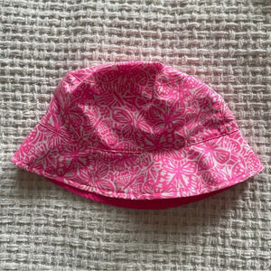 Girls pink ‎ butterfly print bucket hat